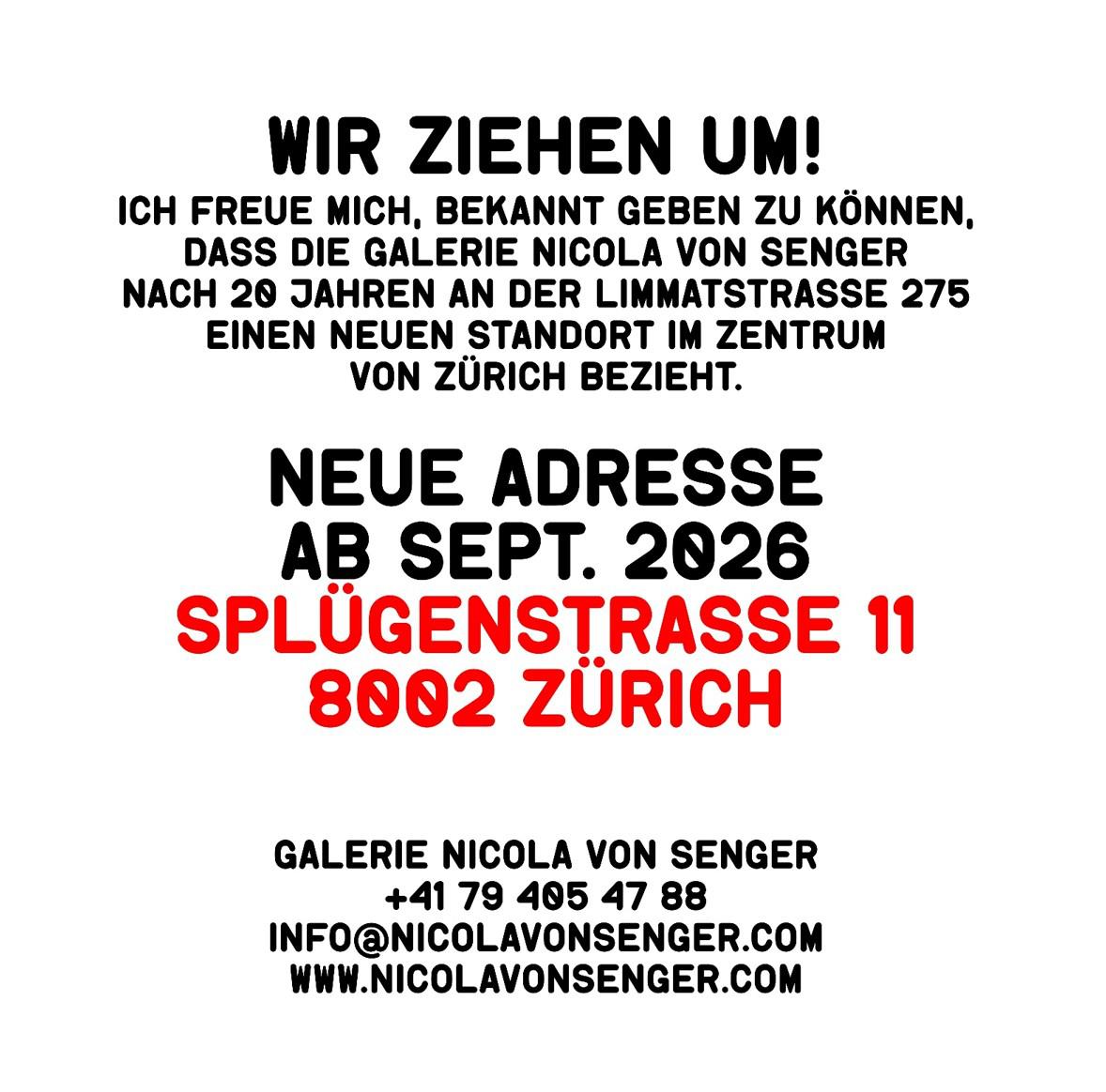 Neue Adresse Nicola von Senger, Norm, Nicola von Senger