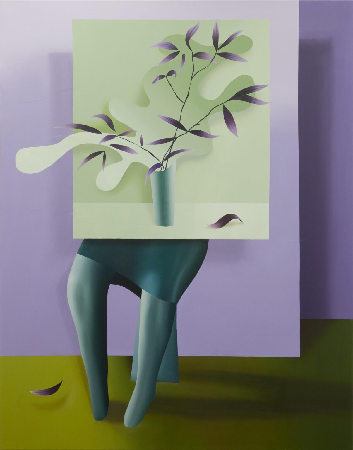 Woman with a flower bouquet - Judith Grassl 