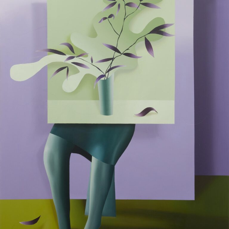 Woman with a flower bouquet - Judith Grassl 