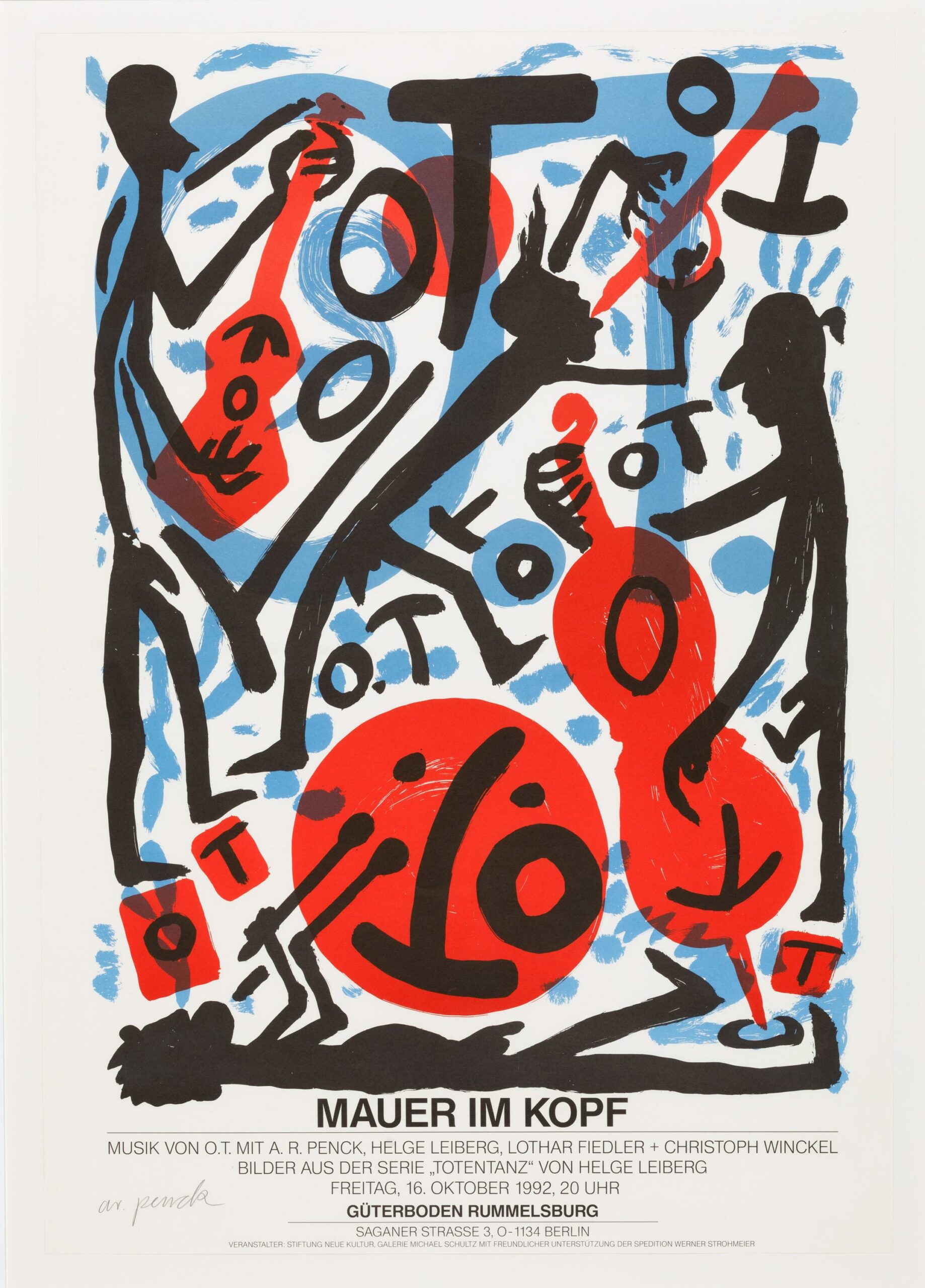 Mauer im Kopf (Plakat) - A.R. Penck 