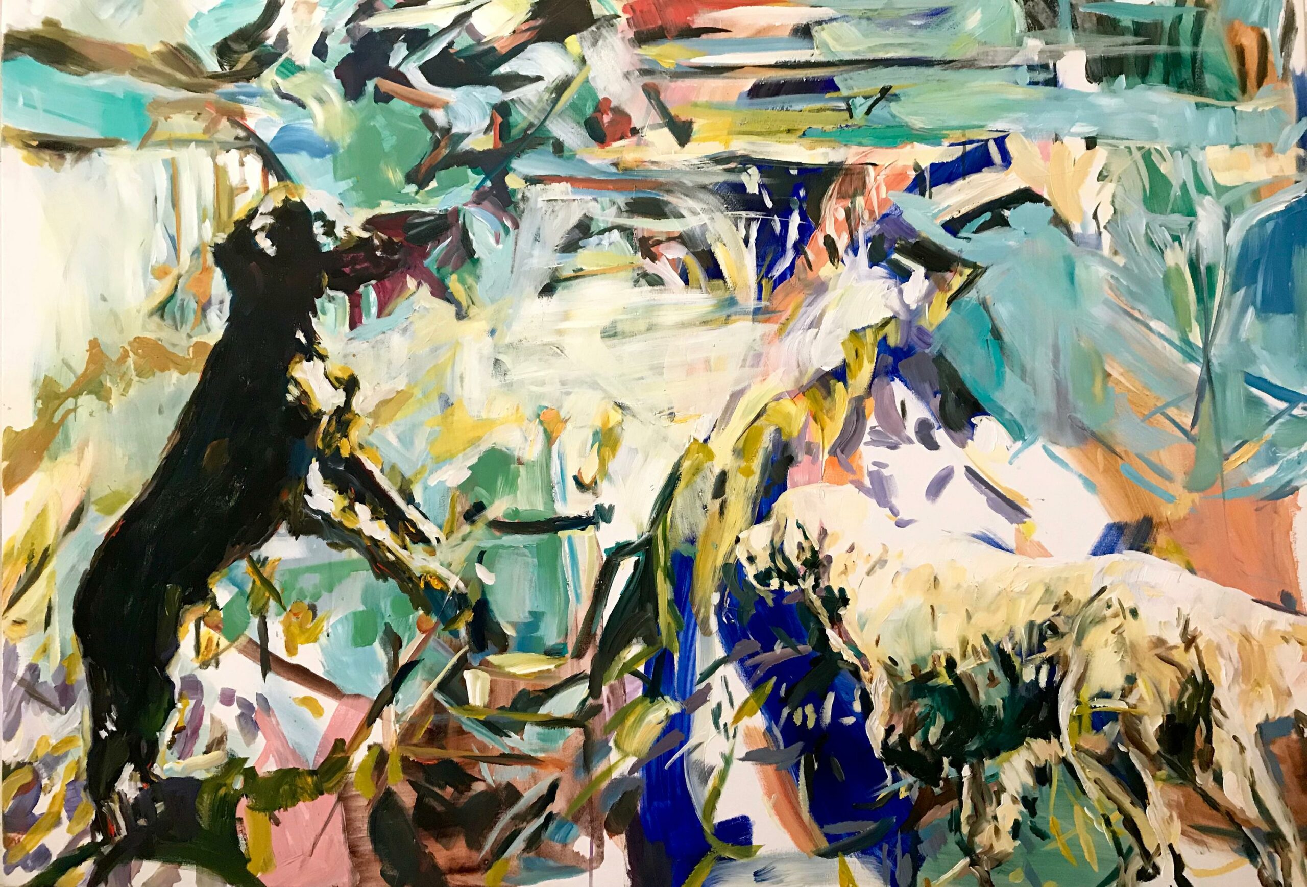 Winter Landscape with Dogs - Angelika T&oacute;th 