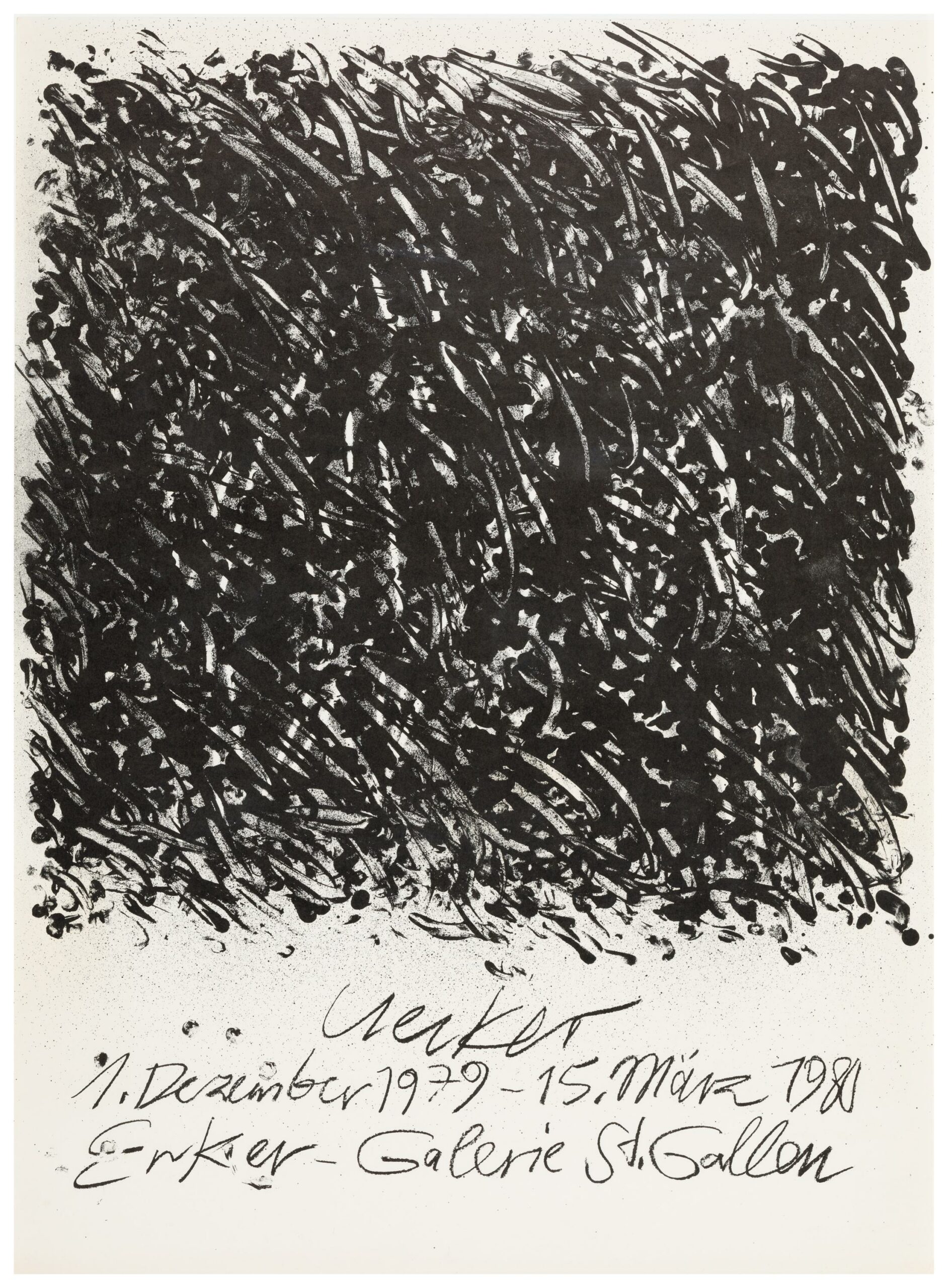 Plakat der Erker Galerie Sankt Gallen - G&uuml;nther Uecker 