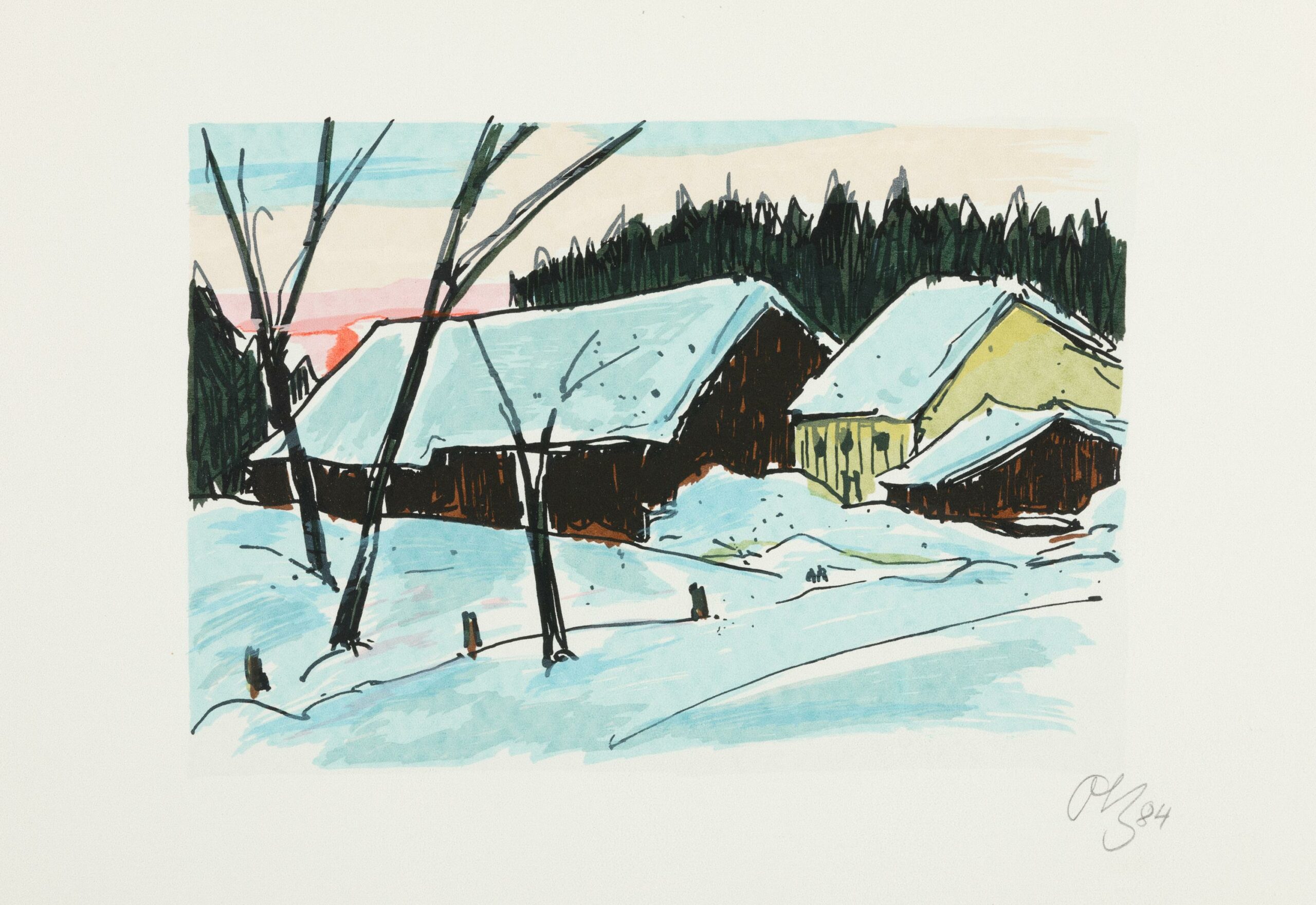 Geh&ouml;ft im Winter - Otto Baumann 