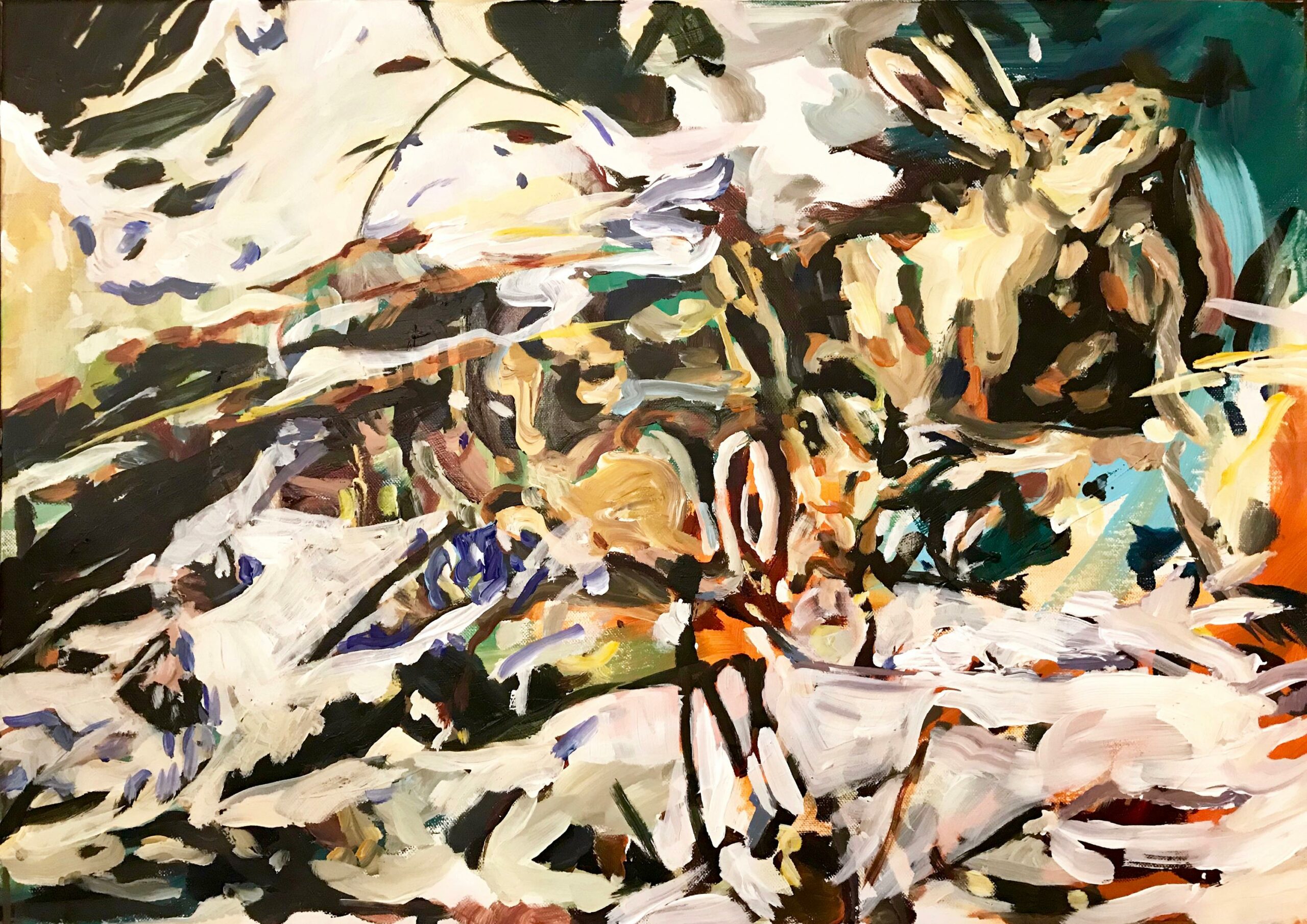 Winter Landscape with Rabbits - Angelika T&oacute;th 