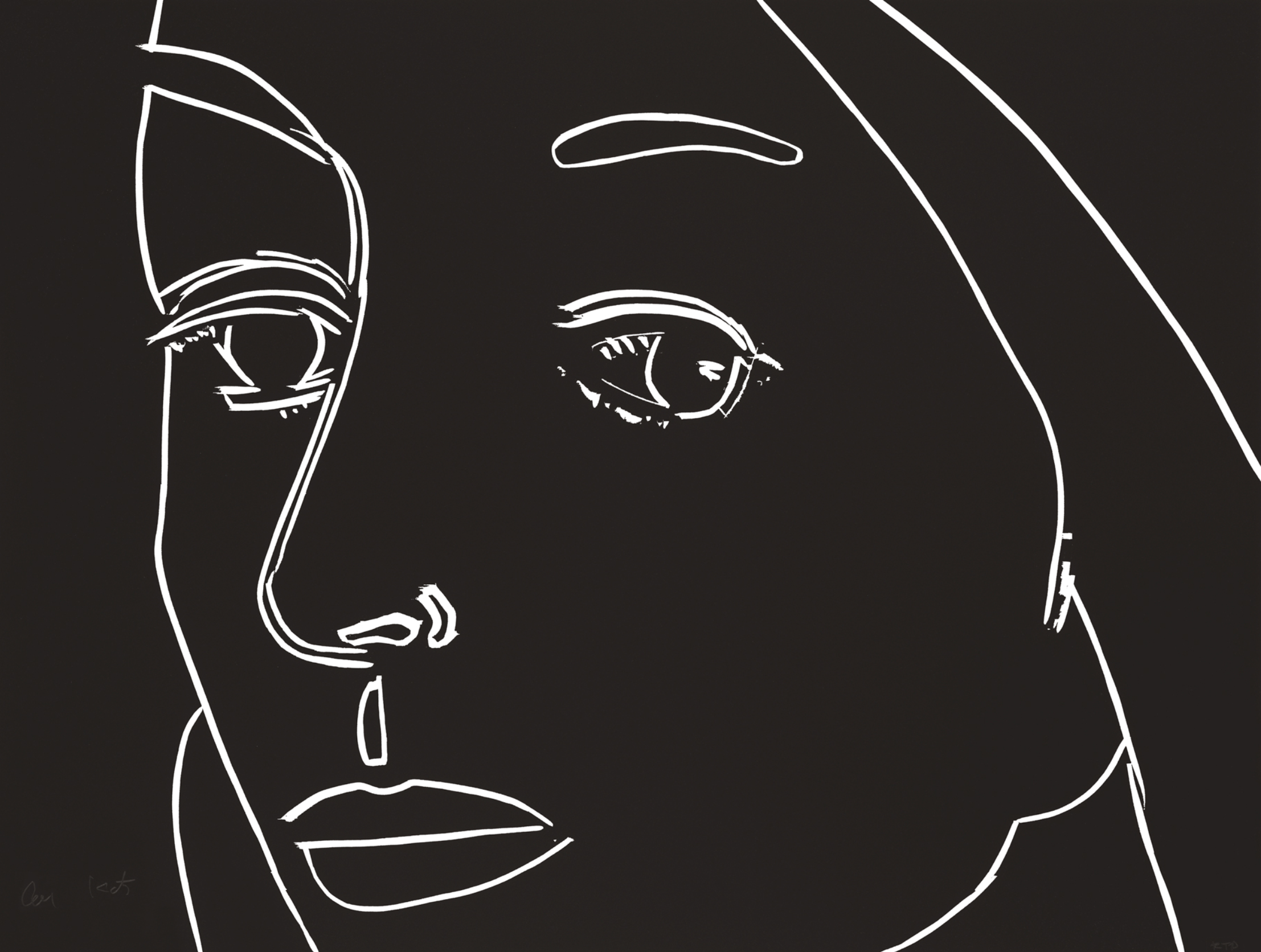 Ada (Black) - Alex Katz 