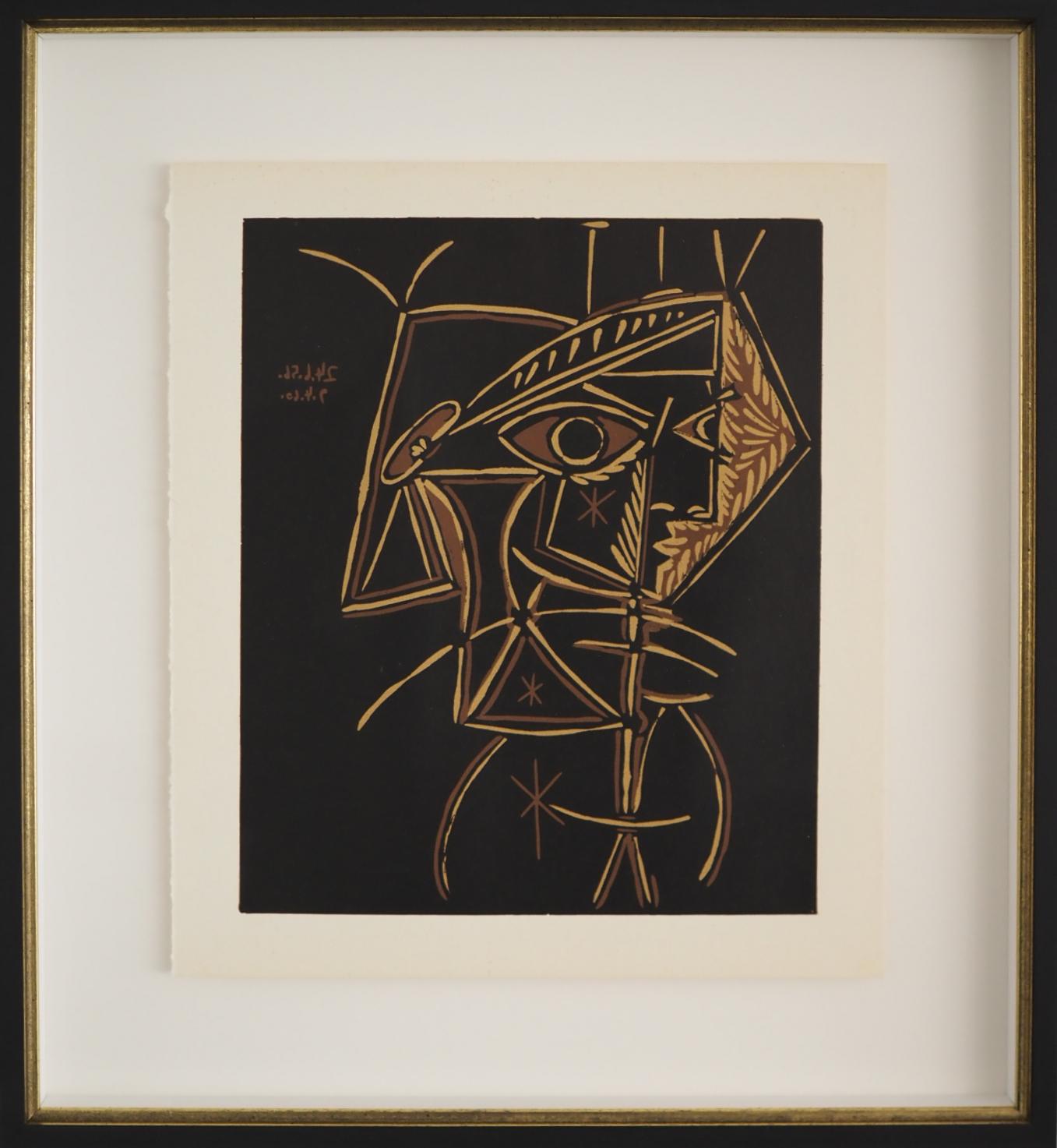 Portrait de Jaqueline accoudée - Pablo Picasso (after) 