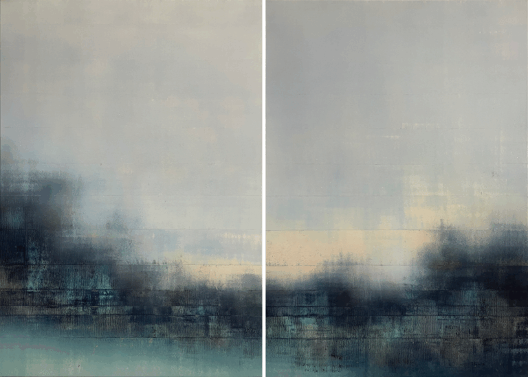 auf der richtigen Seite angekommen (Diptych) - Nico Sawatzki 