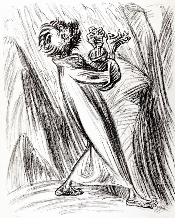 Empörung (Der Prophet Elias) - Ernst Barlach 