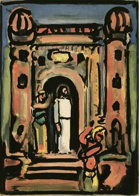 Frontispice (Christus vor den Toren der Stadt) - Georges Rouault 