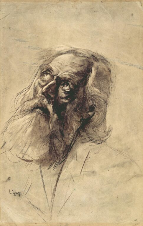 Gläubig aufblickender Mann - Lesser Ury 
