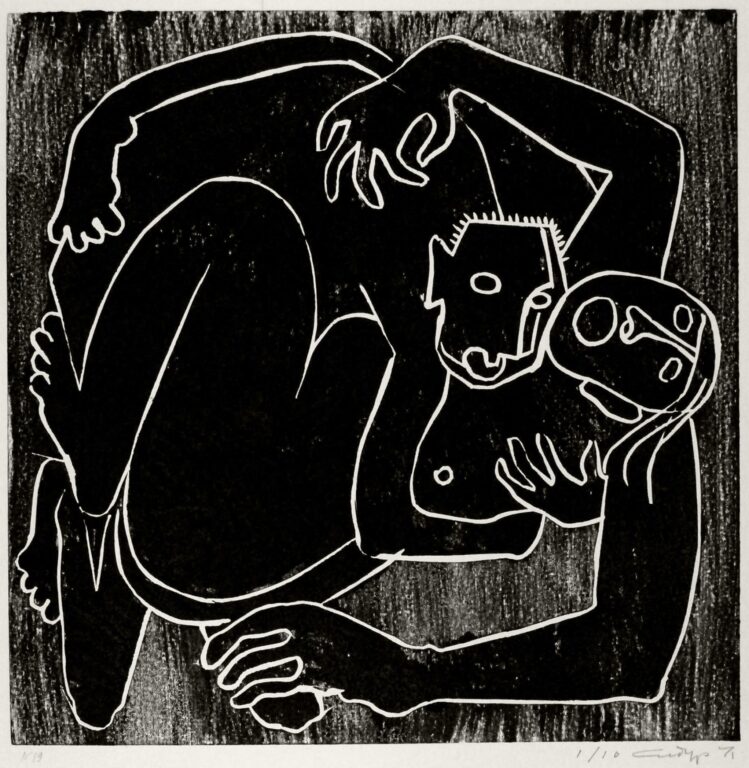Linolschnittzyklus „101“, Nr. 19 - Vadim A. Sidur 