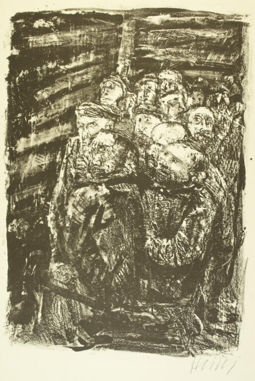 Gefangene (Blatt 20 des Zyklus zu dem Roman „Krieg“ von Ludwig Renn) - Bernhard Heisig 
