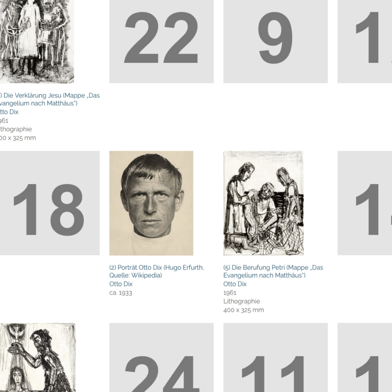 Adventskalender 2023: Otto Dix – Das Matthäus-Evangelium - Otto Dix 