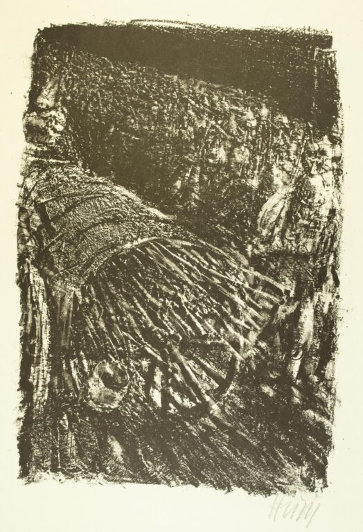 Nächtliche Nachschubkolonne (Blatt 18 des Zyklus zu dem Roman „Krieg“ von Ludwig Renn) - Bernhard Heisig 