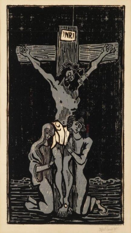 Maria und Johannes unter dem Kreuz, 1948 - Otto Pankok 