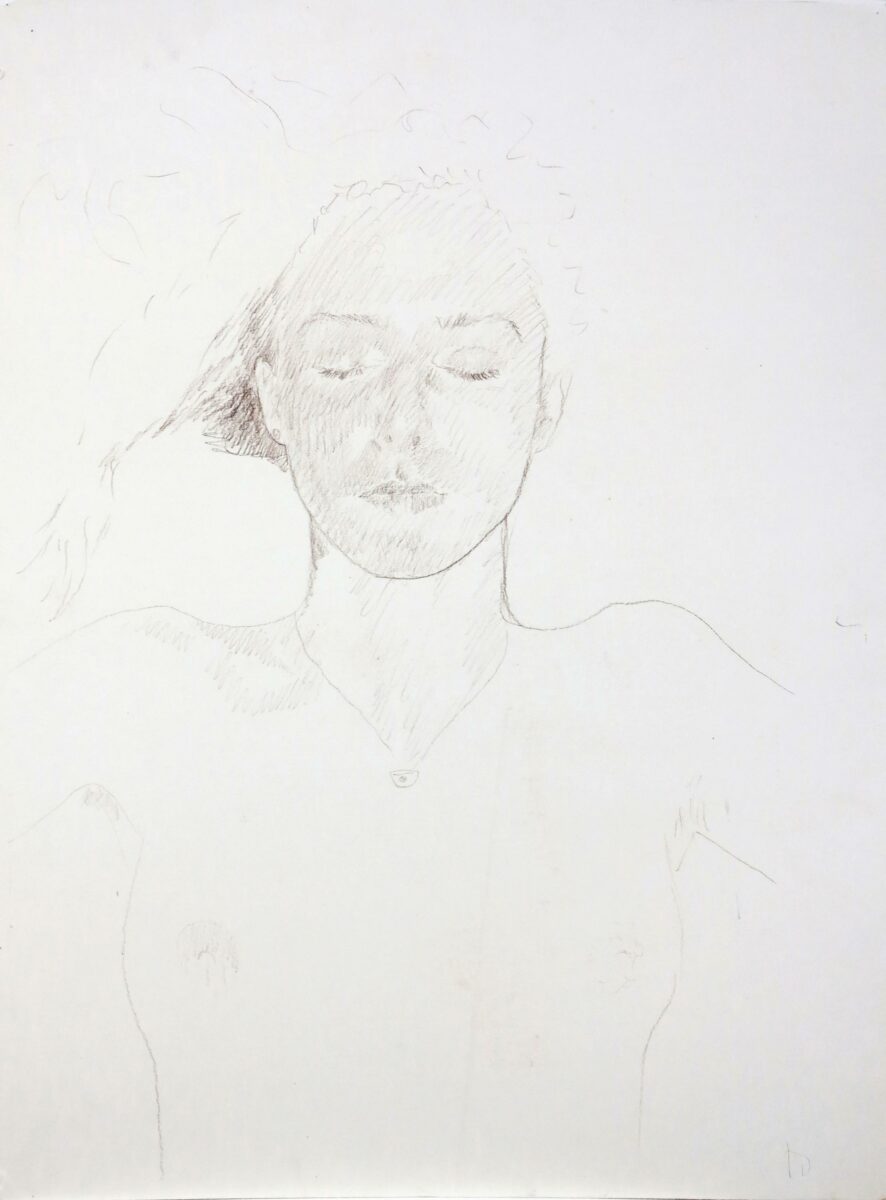 Z-0114: Ohne Titel (Frau mit geschlossenen Augen) - Henning von Gierke 