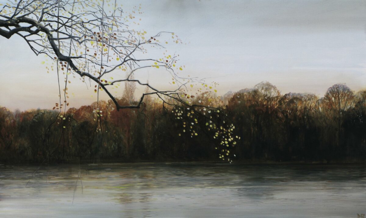 WV-Nr. 1447: Paradieslandschaft: Zweige und See - Henning von Gierke 