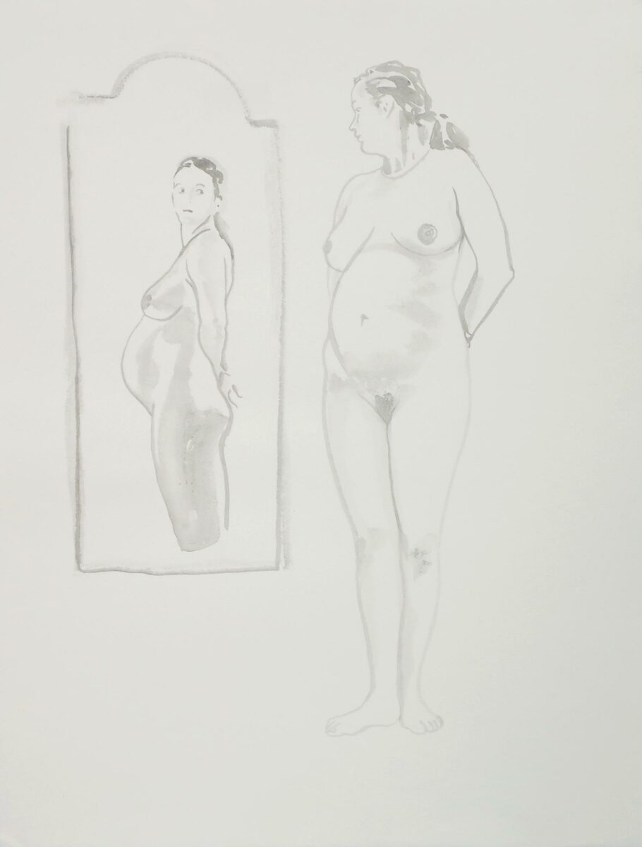 Z-0132: Ohne Titel (Isabella schwanger I) - Henning von Gierke Henning von Gierke
