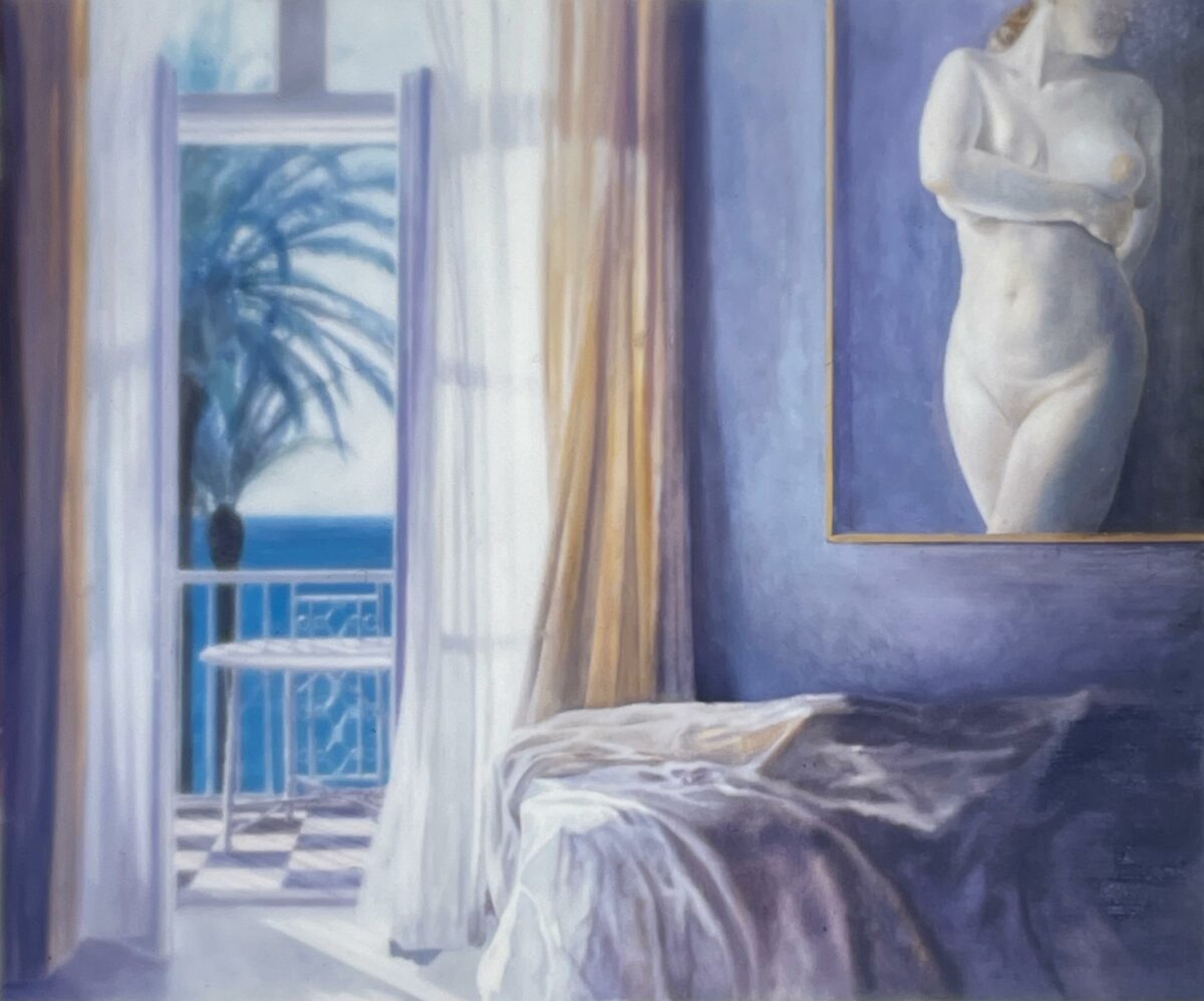WV-Nr. 1068: Interieur mit Meer und Bild - Henning von Gierke 