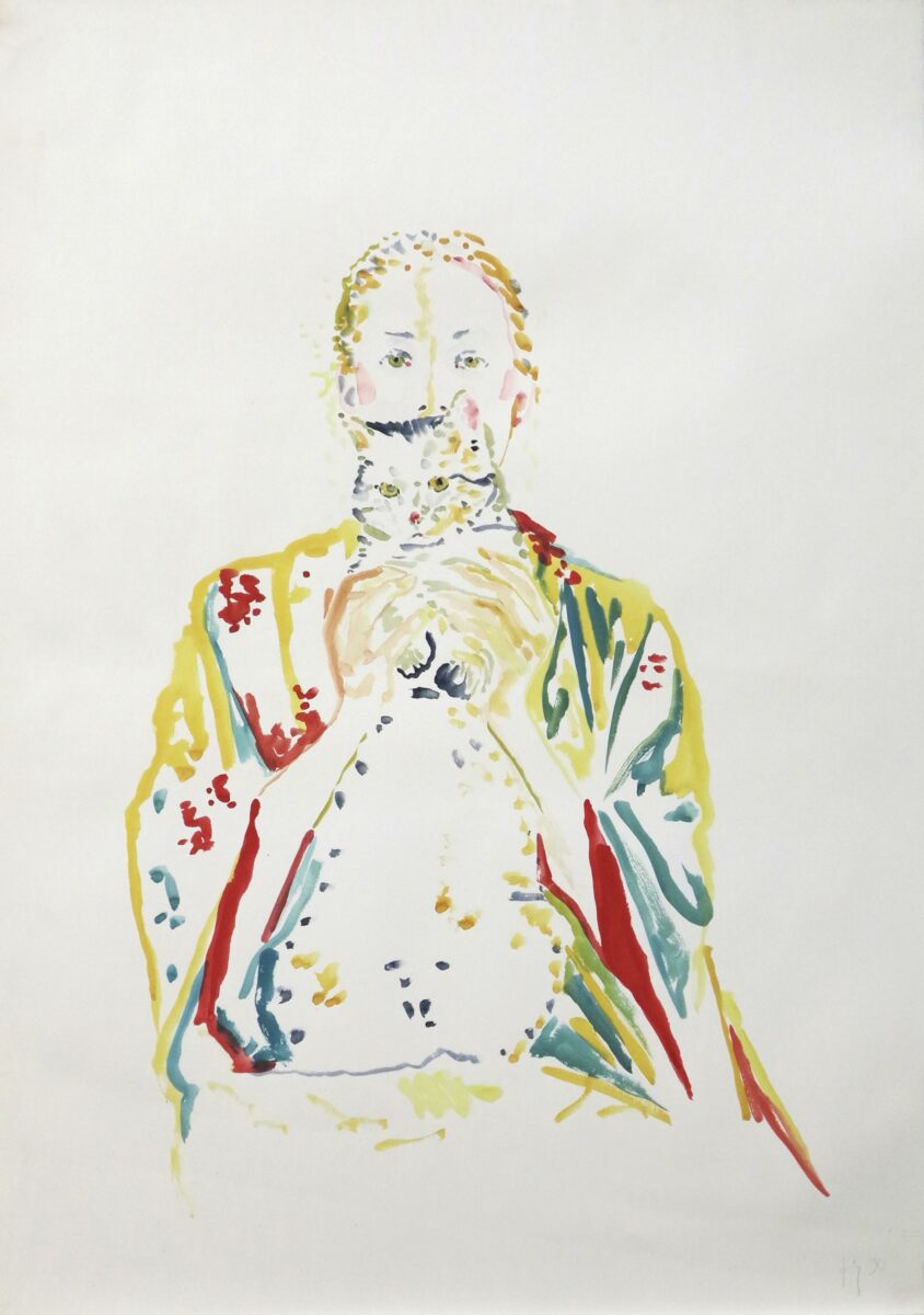 Z-0121: Ohne Titel (Ilga mit Katze I) - Henning von Gierke Henning von Gierke
