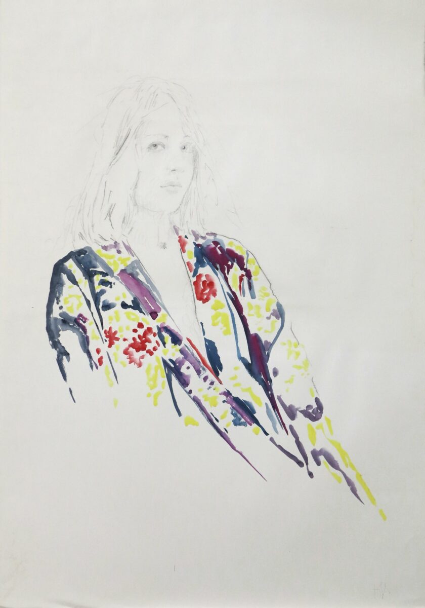 Z-0098: Ohne Titel (Ilga mit Kimono I) - Henning von Gierke 