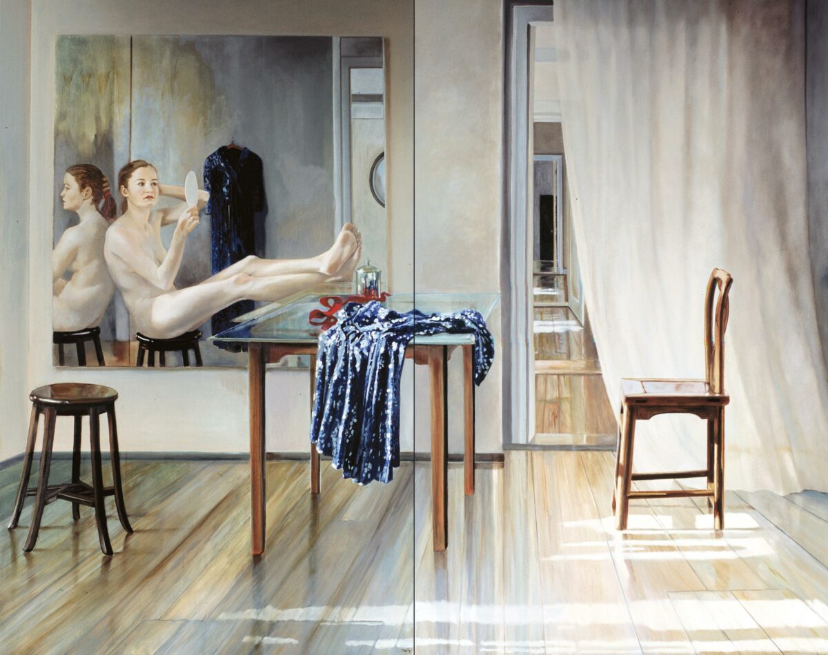 WV-Nr. 1102: Interieur mit Stuhl, Bild und Kleid A,B - Henning von Gierke 