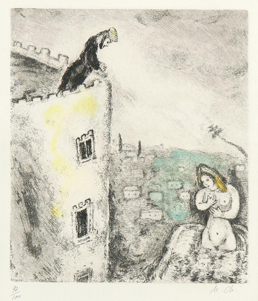 David et Bath-Schéba - Marc Chagall 