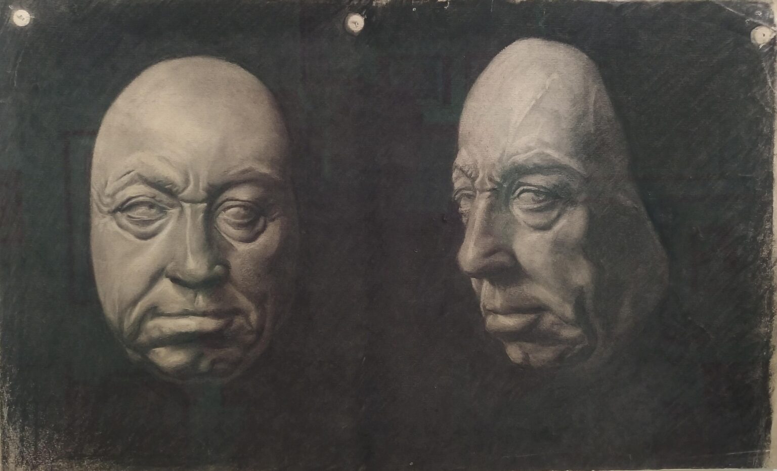Zwei Totenmasken - Hans Thuar 