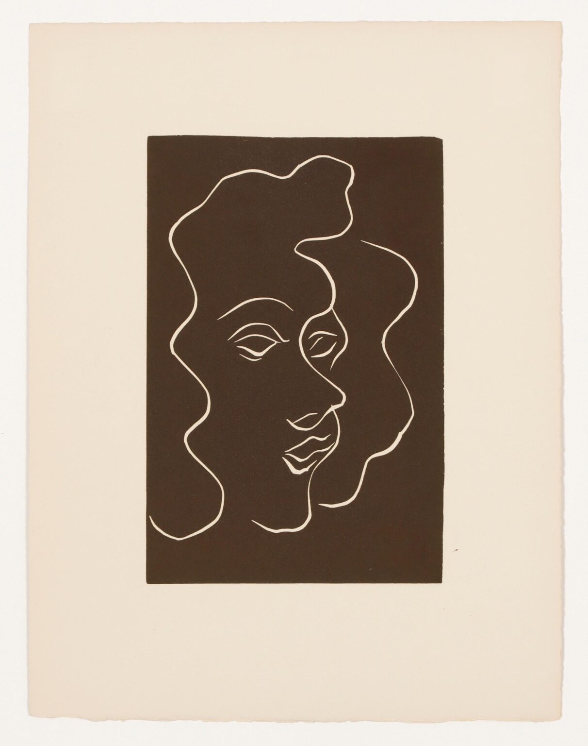 Visage d’une Femme (Projet de Couverture pour „Henri Matisse. Portraits” 1954). - Henri Matisse 