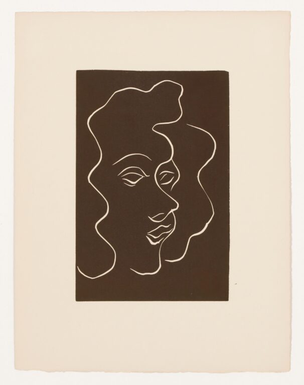 Visage d’une Femme (Projet de Couverture pour „Henri Matisse. Portraits” 1954). - Henri Matisse 