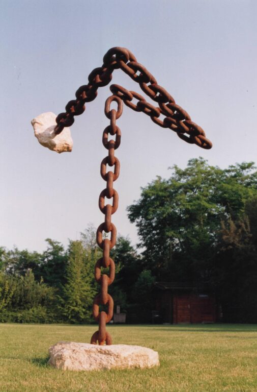 Benno Oertli Ankerkette und Sandstein, MT, 160 x 120 cm