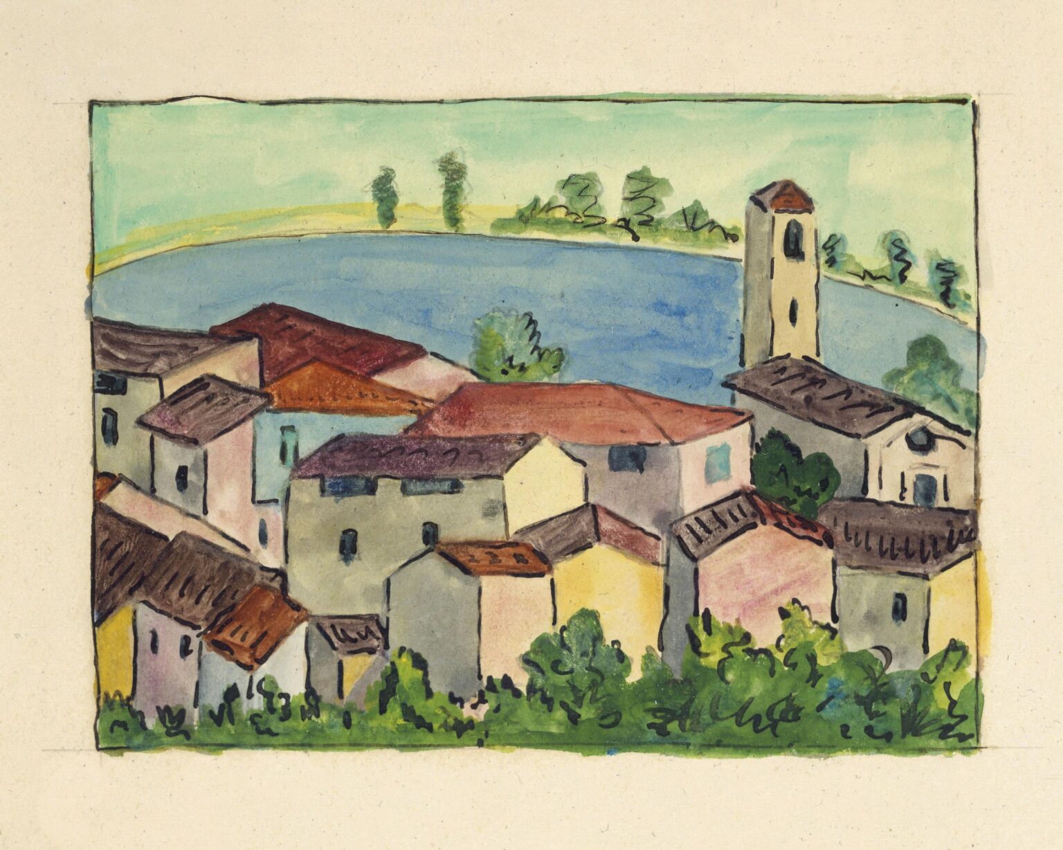 Tessiner Dorf am See - Hermann Hesse 