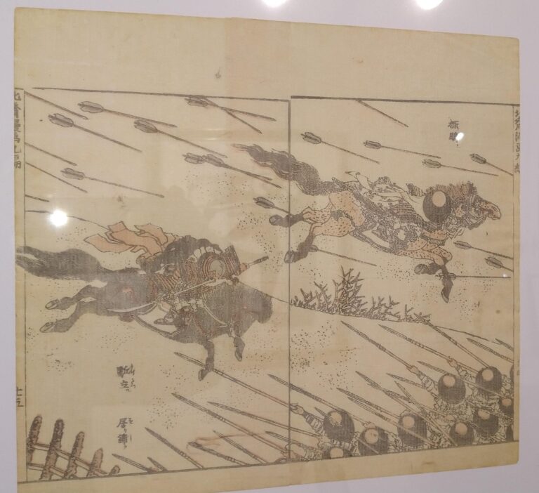Battle and Scenery on Both Banks of the Sumida River - Katsushika Hokusai 