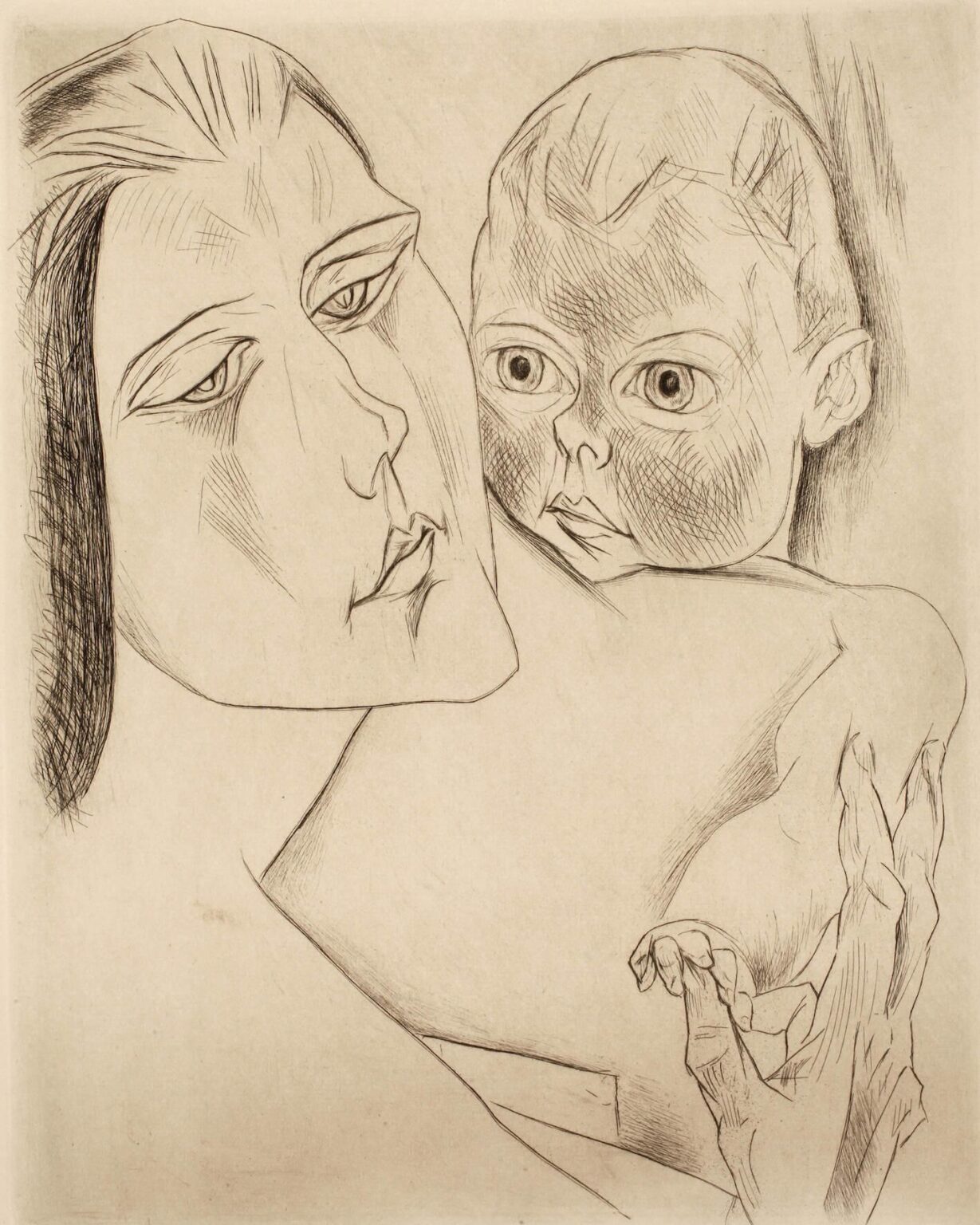 Mutter und Kind - Heinrich Nauen 