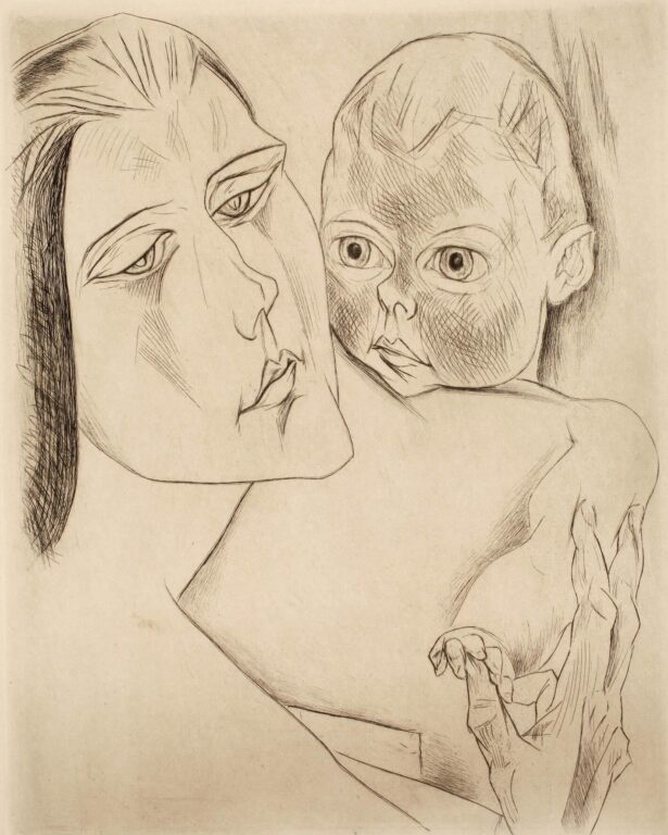Mutter und Kind - Heinrich Nauen 