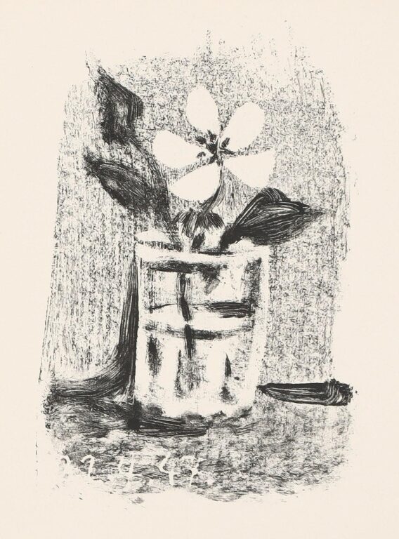 Fleurs dans un Verre N° 6 - Pablo Picasso 