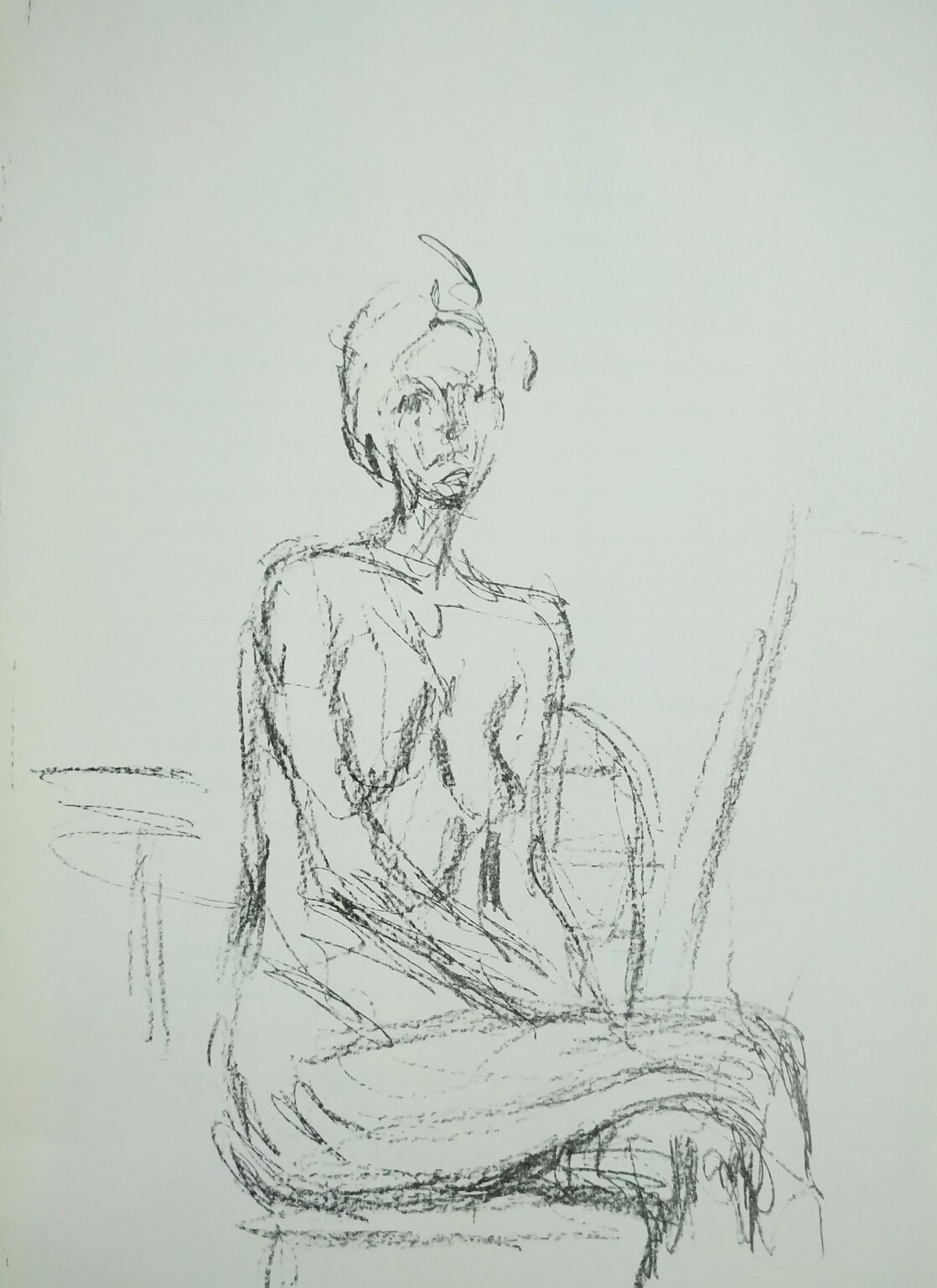 “Annette assise”, Lithographie von 1961 aus “Derrière le Miroir” Nr.127 - Alberto Giacometti 