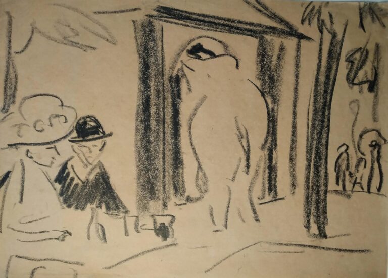 Im Zoo (in the Zoo) - Ernst Ludwig Kirchner 