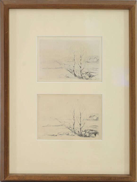 Edvard Munch Estate Edvard Munch, Marc Triebold, Woll 2001, S. 234, Nr. 298 I (1908 oberes Blatt) und III  (1912 das untere Blatt). Dat. 1908. Schiefler 268 I und II.