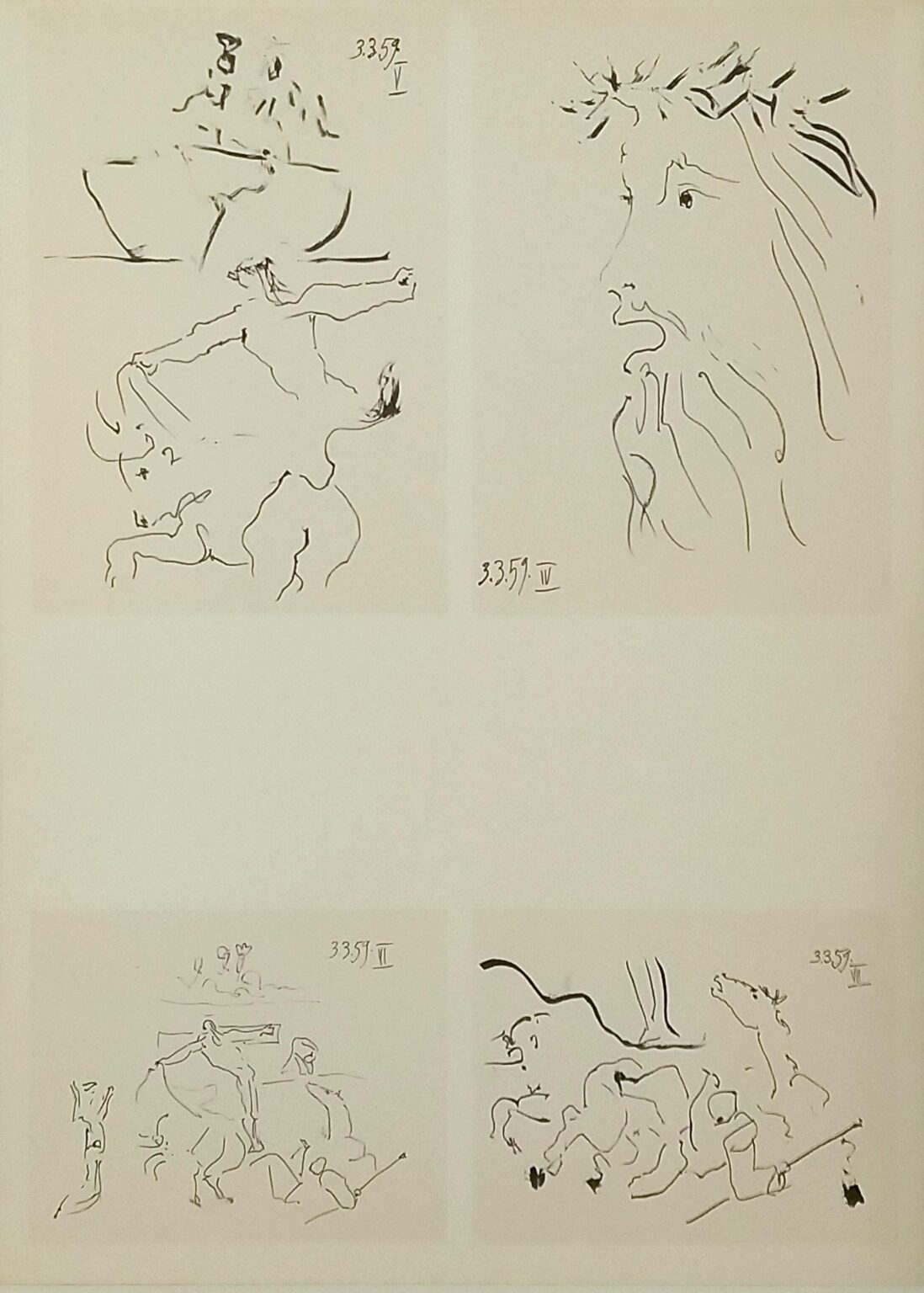 From: Toros y Toreros. Texte de Luis Miguel Dominguin et une &eacute;tude de Georges Boudaille. - Pablo Picasso 