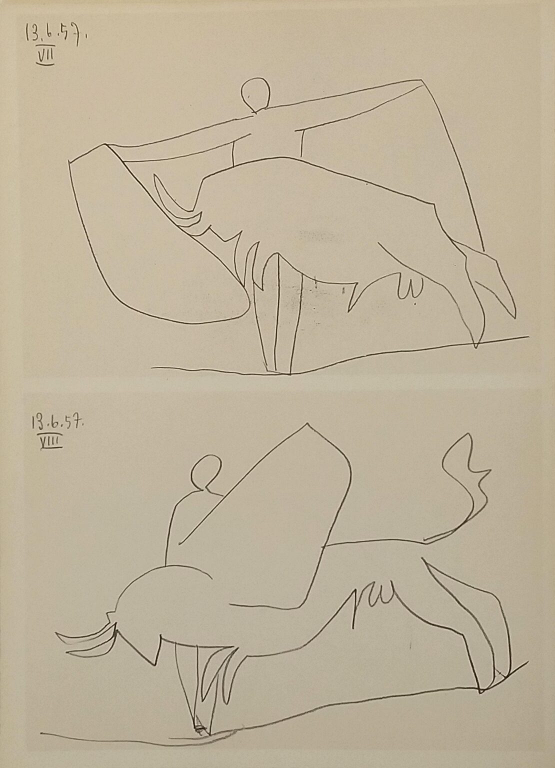 From: Toros y Toreros. Texte de Luis Miguel Dominguin et une &eacute;tude de Georges Boudaille. - Pablo Picasso 