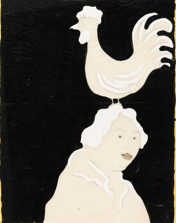 Dame mit Hahn – Donna al Gallo - Ernesto Tatafiore 