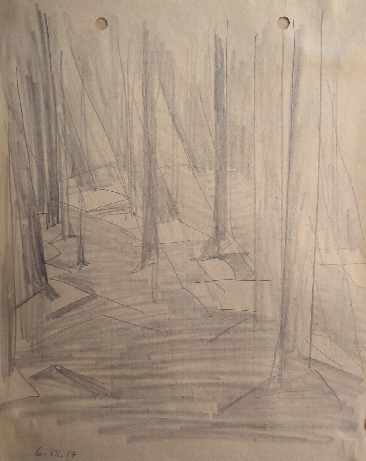 Kubistischer Wald in Th&uuml;ringen - Lyonel Feininger 