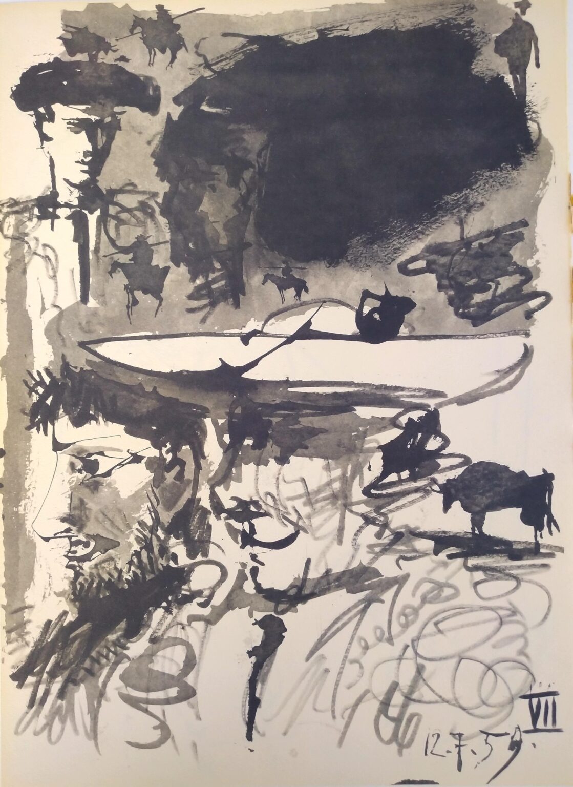 From: Toros y Toreros. Texte de Luis Miguel Dominguin et une &eacute;tude de Georges Boudaille. - Pablo Picasso 