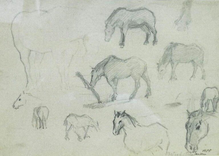 Pferdestudien in Kandern - August Macke 