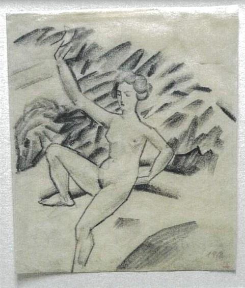 Stilisierte Badende (Elisabeth) - August Macke 