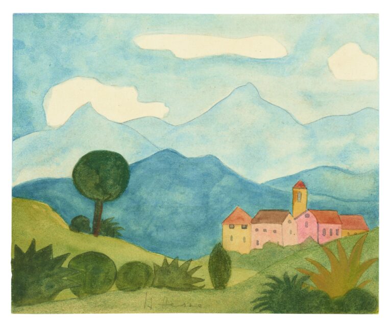 Hermann Hesse GMT Galerie Marc Triebold, Ticino Landscape, around 1920