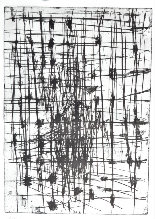 Georg Baselitz GMT, drypoint etching on handmade Paper. 
signed and dated on the lower right, numbererd 9/30on the lower left.
