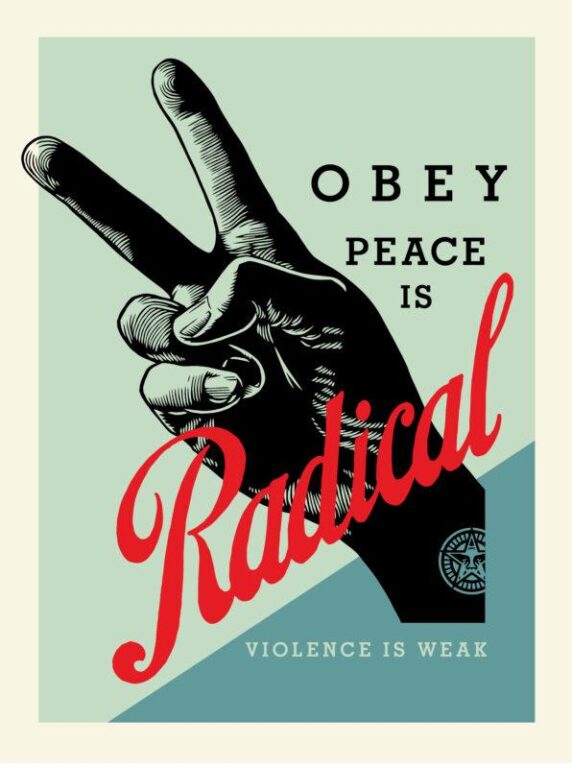 Obey Radical Peace (Blue) - Shepard Fairey 