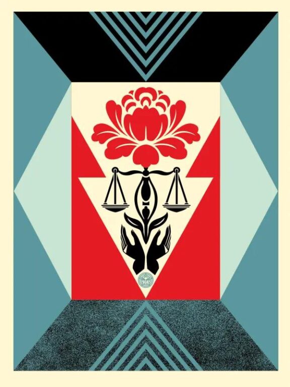 Cultivate Justice (red) - Shepard Fairey 